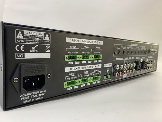 le système audio de PA de la Manche de l'amplificateur 6 de 6*120W Matrix a placé 70dB le rapport de s N