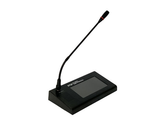 L'IP à distance d'écran tactile d'affichage à cristaux liquides du système 7in de PA de réseau d'IP de C.C 24V de FTD a basé le microphone