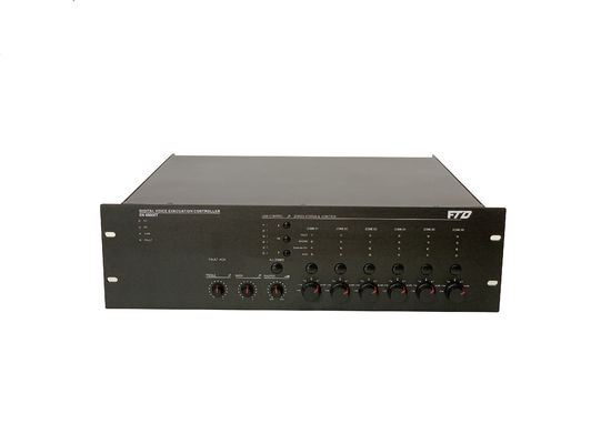 Amplificateur de la classe D de zone de l'alarme d'incendie 60HZ 500W 6 de systèmes d'évacuation de voix en métal EVAC