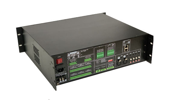 Amplificateur de la classe D de zone de l'alarme d'incendie 60HZ 500W 6 de systèmes d'évacuation de voix en métal EVAC