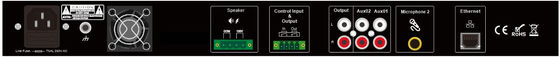 Amplificateur noir de réseau du système 100V 500W de PA de réseau d'IP avec le décodeur audio