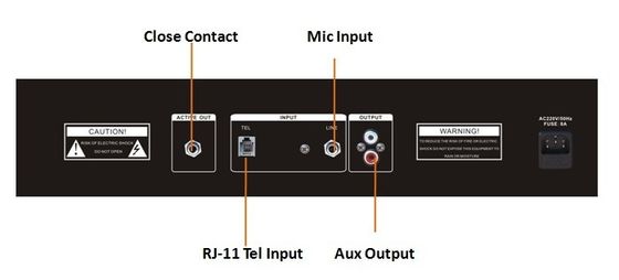 interface extérieure de pagination de téléphone de système de son de concert de système de PA