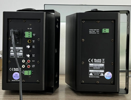 Haut-parleurs fixés au mur 30W ISO9001 de système de PA de haut-parleurs de Bluetooth