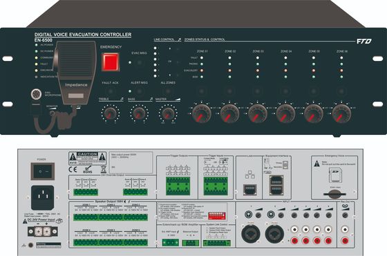 Classe 500W - amplificateur intégrée de Voice Alarm System de contrôleur d'Evac de zone de D