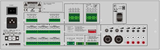 Système marin d'évacuation de routeur d'évacuation de voix de la zone 500W du système d'alarme 6 de voix