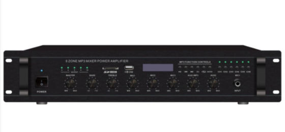 Audio d'amplificateur de la zone 500w de l'amplificateur 6 de mélangeur avec l'ensemble complet de système d'adresses public de MP3 et de FM