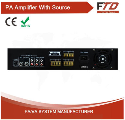 Audio public d'amplificateur de la zone 120w de l'ensemble complet 6 de système d'adresses avec le MP3 et le FM