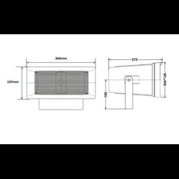 système de haut-parleurs d'intérieur du haut-parleur a-8 de klaxon de musique chargé par maison extérieure de la PA 30W